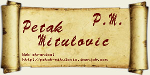 Petak Mitulović vizit kartica